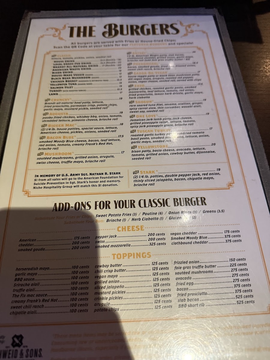 The Fix Burger Bar Menu - Image 3