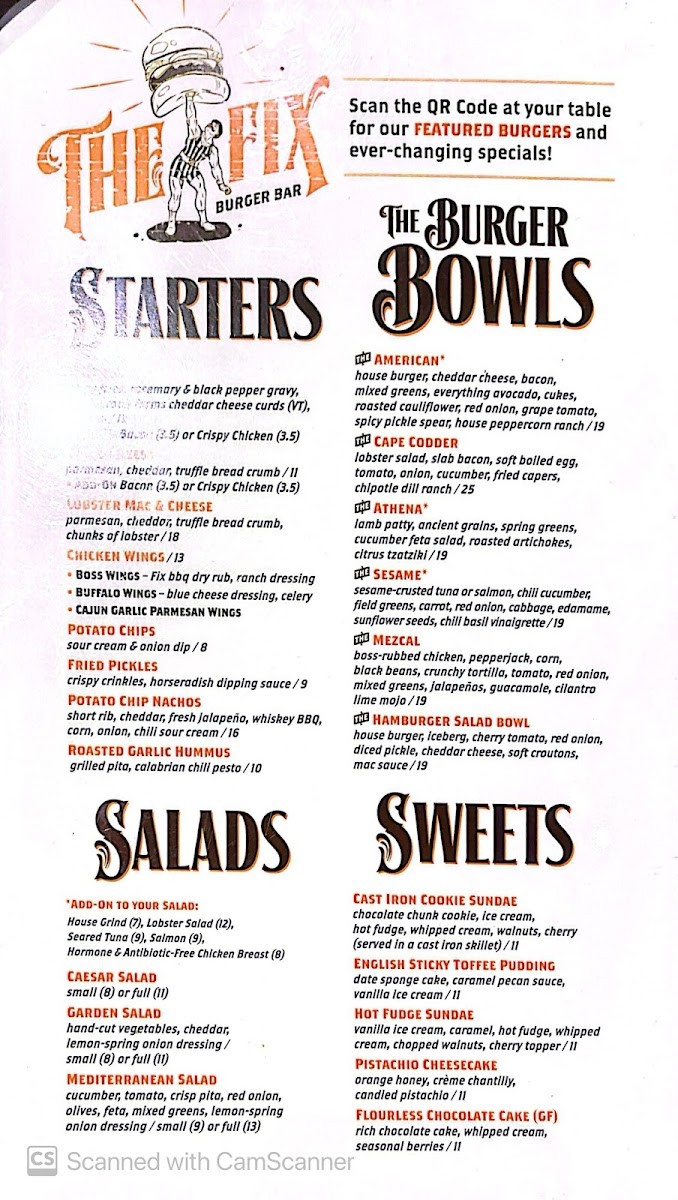 The Fix Burger Bar Menu - Image 5